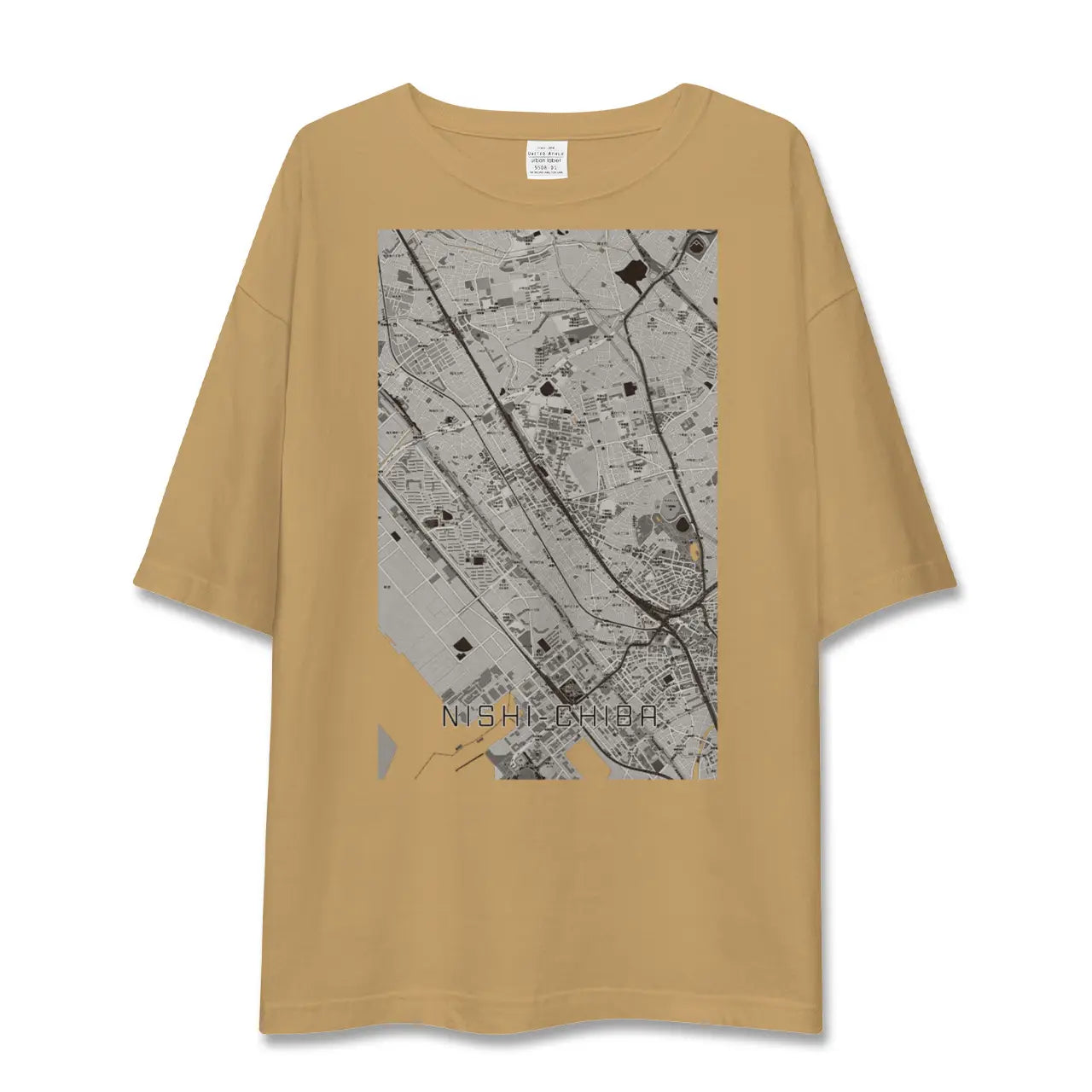 【西千葉(千葉県)】地図柄ビッグシルエットTシャツ