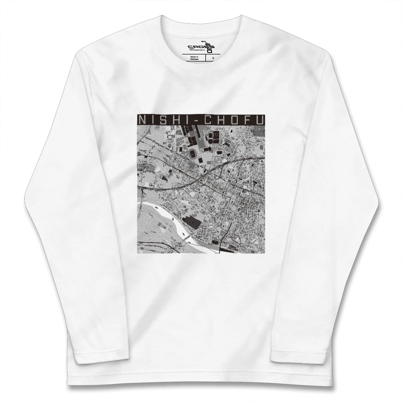 【西調布(東京都)】地図柄ロングスリーブTシャツ