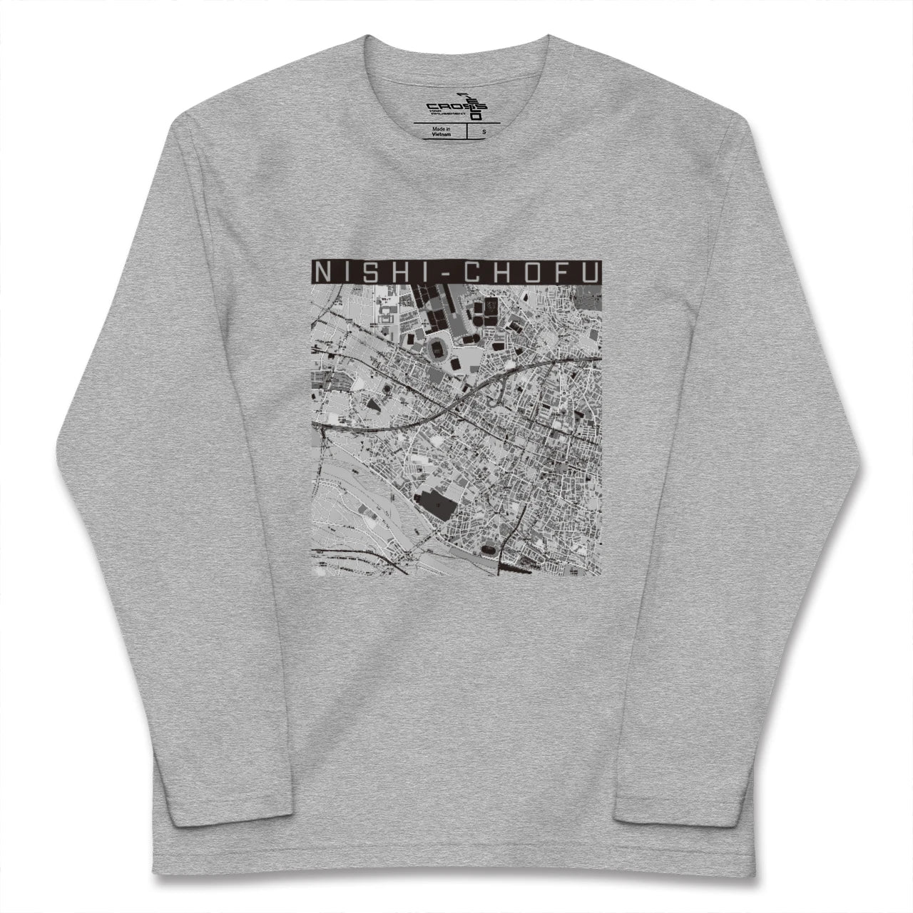 【西調布(東京都)】地図柄ロングスリーブTシャツ