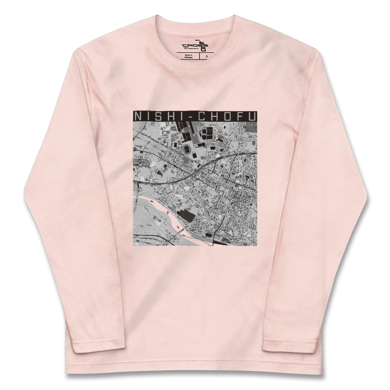 【西調布(東京都)】地図柄ロングスリーブTシャツ