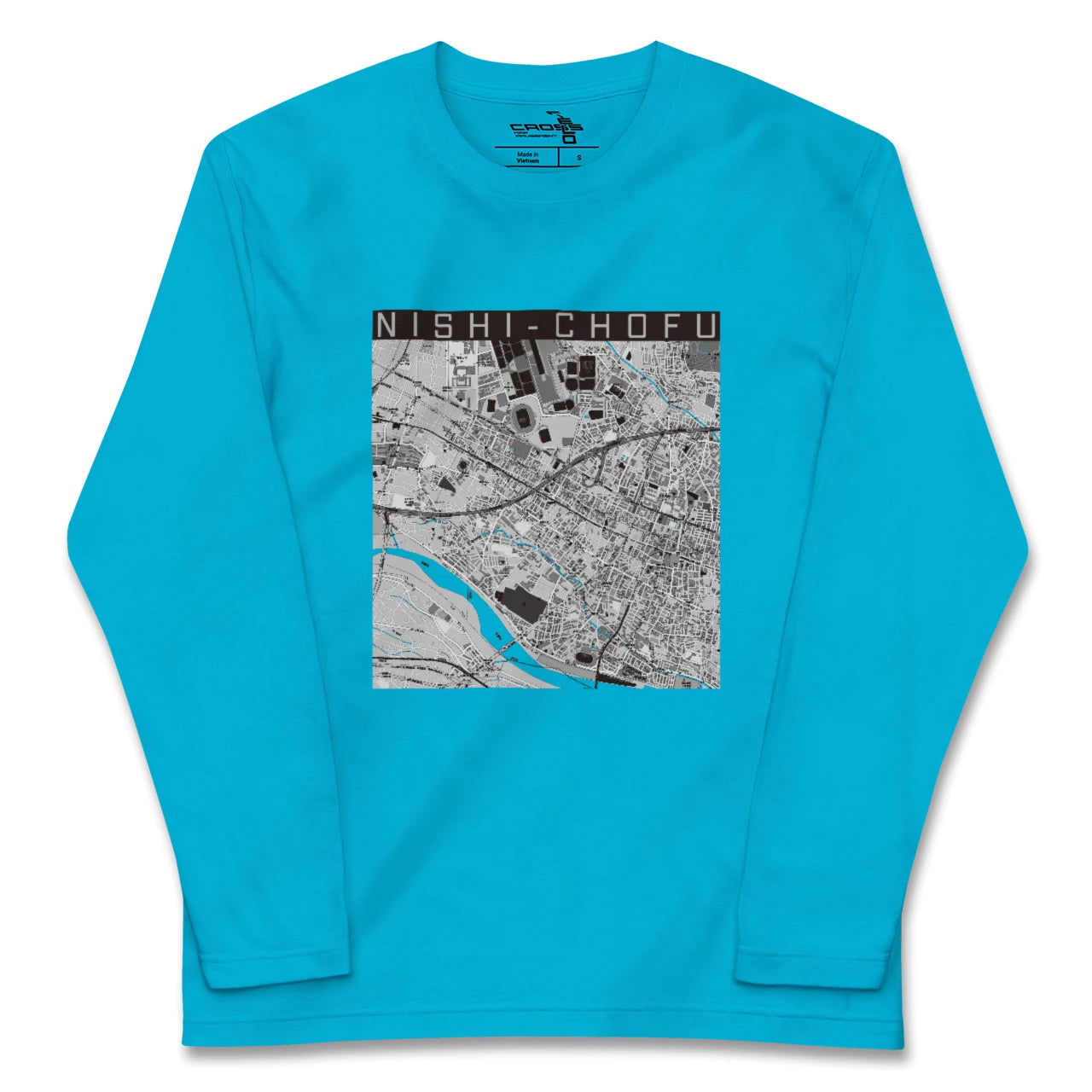 【西調布(東京都)】地図柄ロングスリーブTシャツ