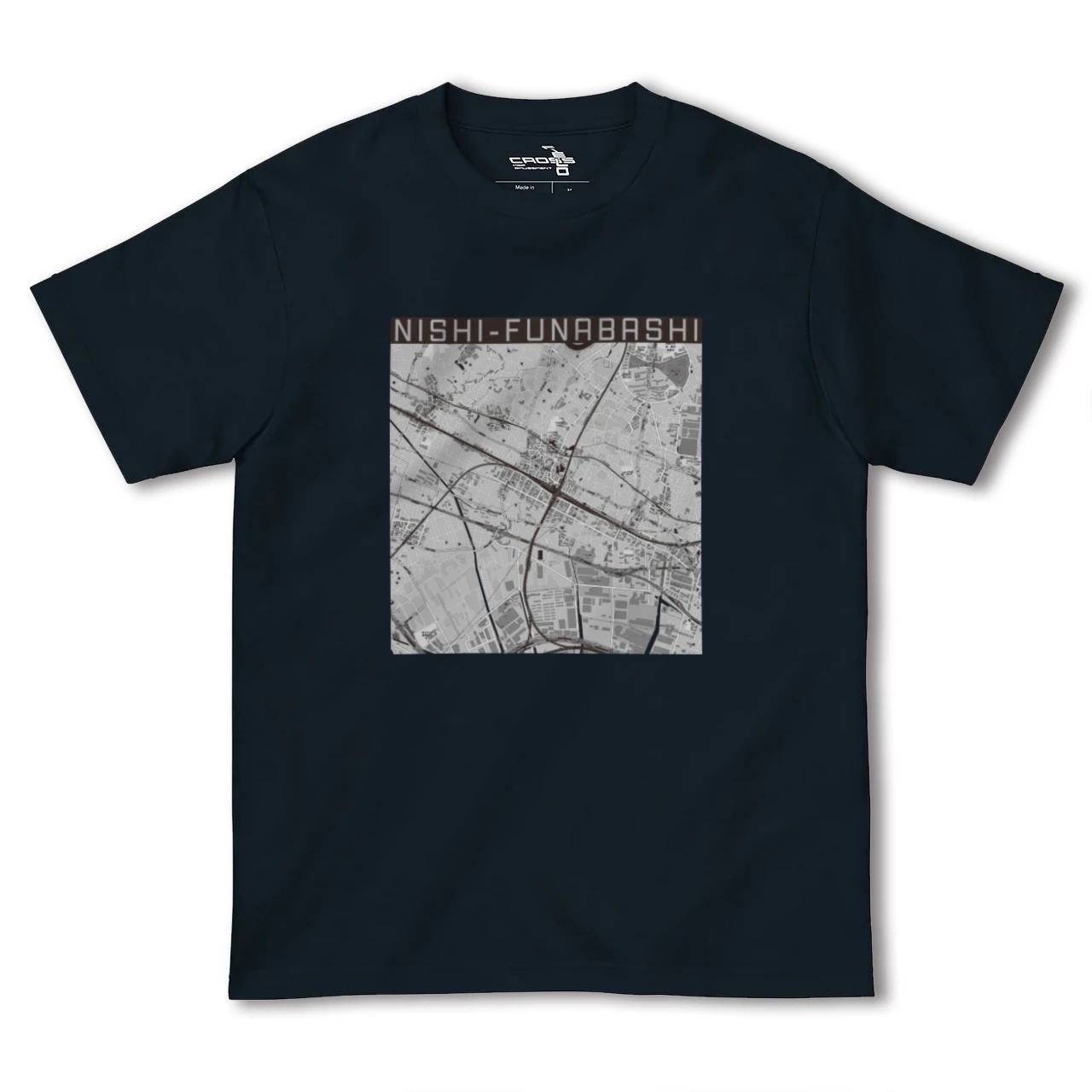 【西船橋(千葉県)】地図柄ヘビーウェイトTシャツ