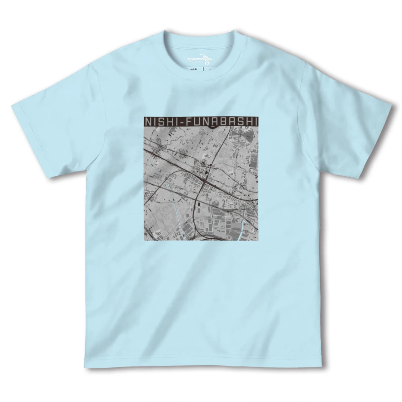 【西船橋(千葉県)】地図柄ヘビーウェイトTシャツ