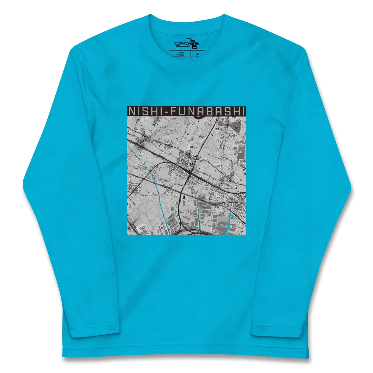 【西船橋(千葉県)】地図柄ロングスリーブTシャツ