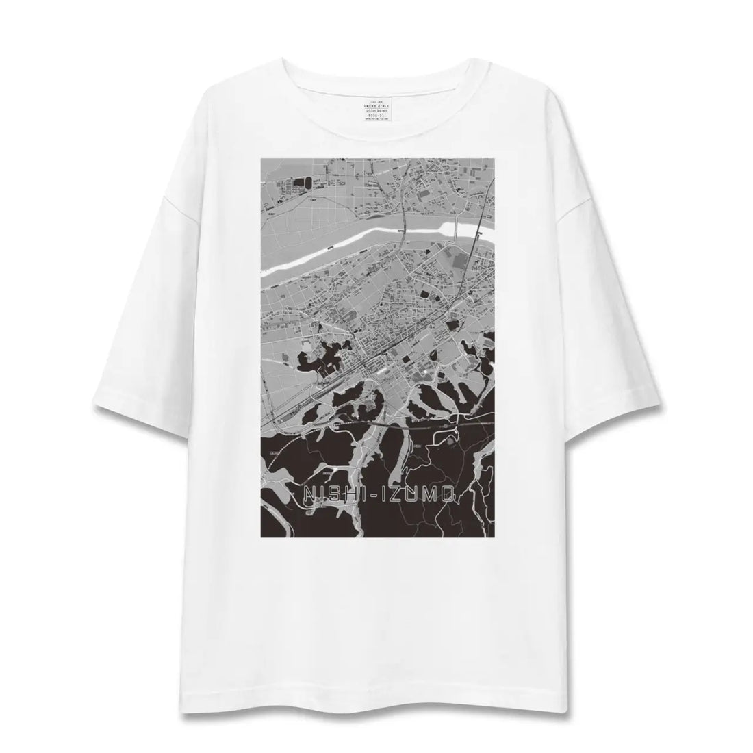 【西出雲(島根県)】地図柄ビッグシルエットTシャツ