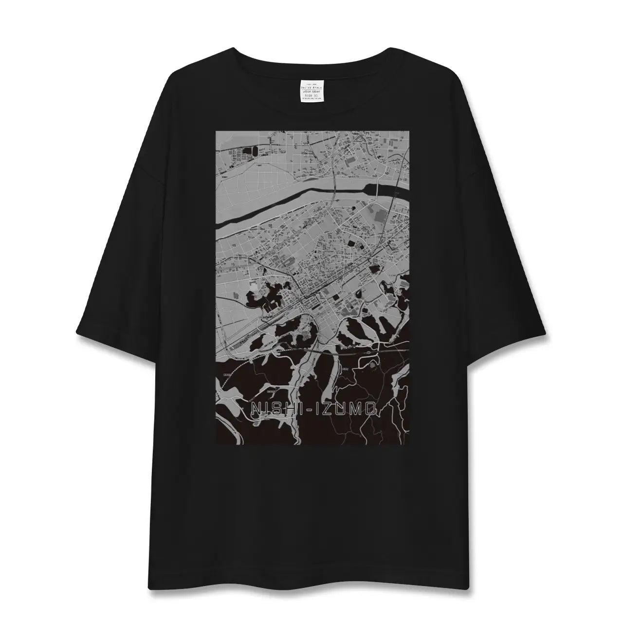 【西出雲(島根県)】地図柄ビッグシルエットTシャツ