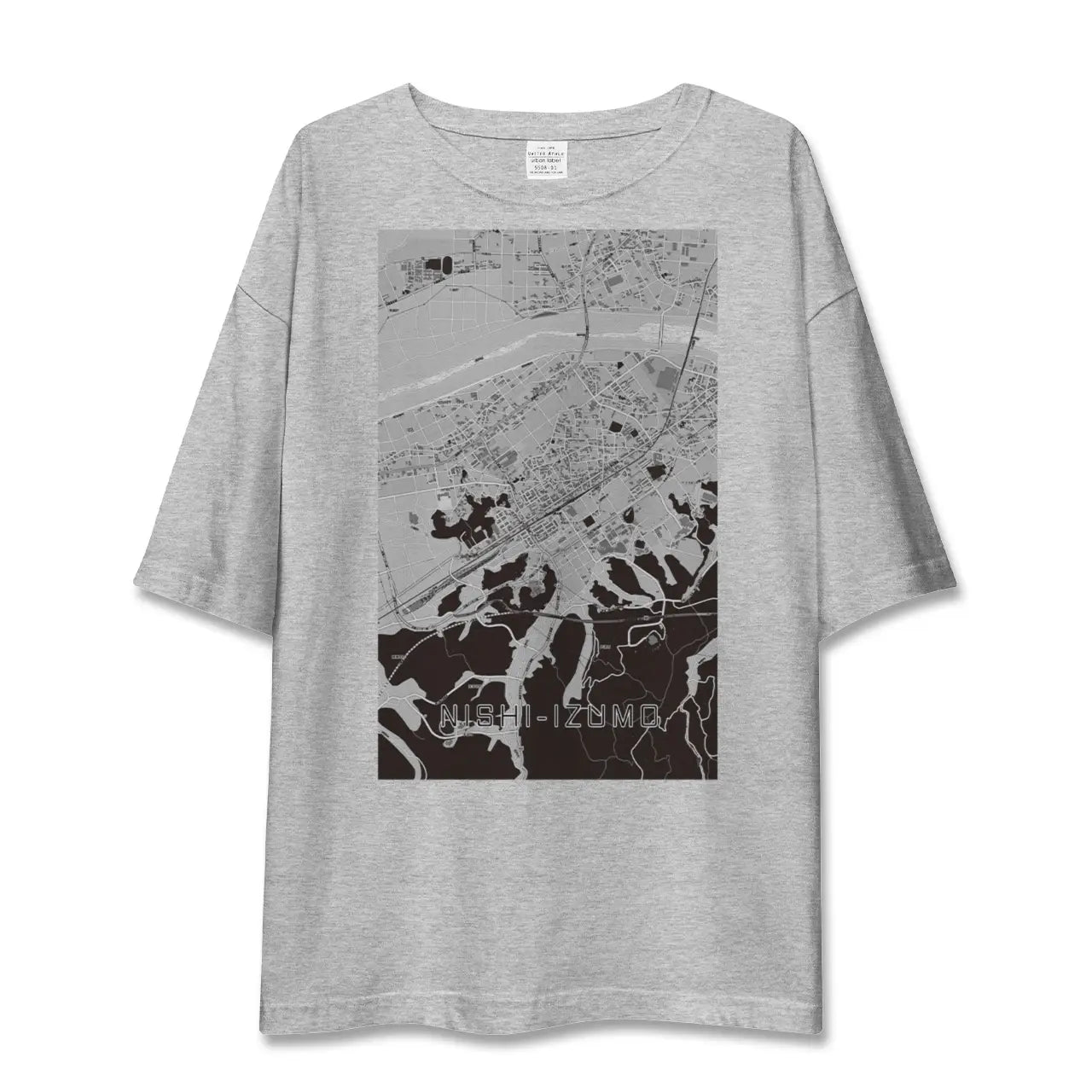 【西出雲(島根県)】地図柄ビッグシルエットTシャツ