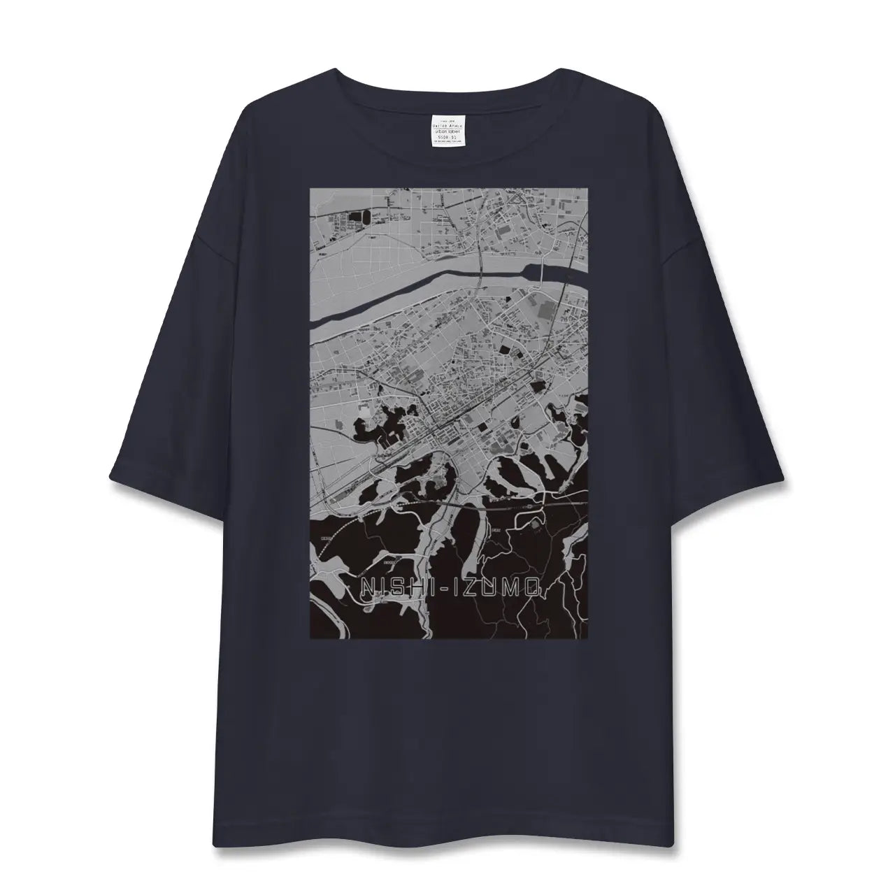 【西出雲(島根県)】地図柄ビッグシルエットTシャツ