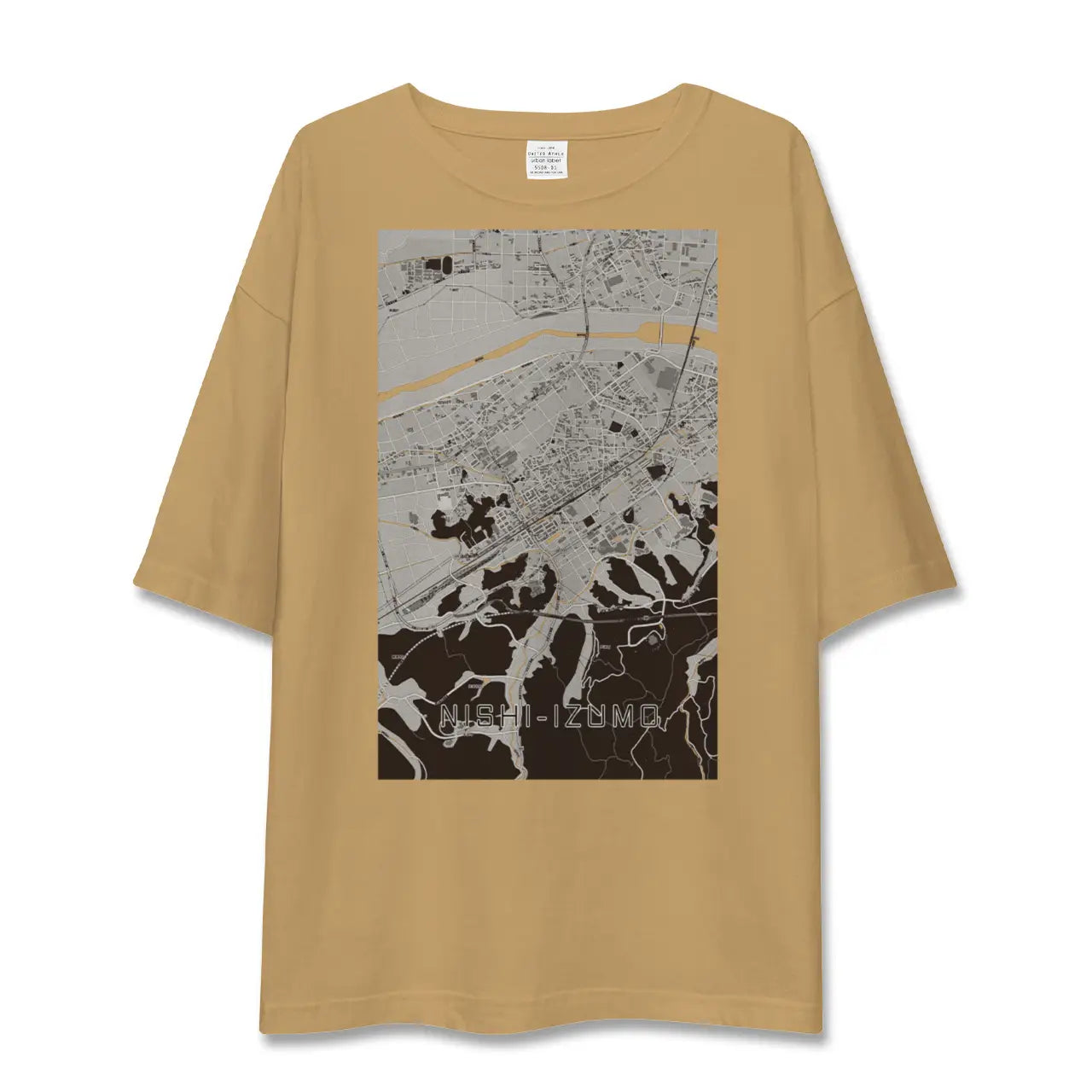 【西出雲(島根県)】地図柄ビッグシルエットTシャツ