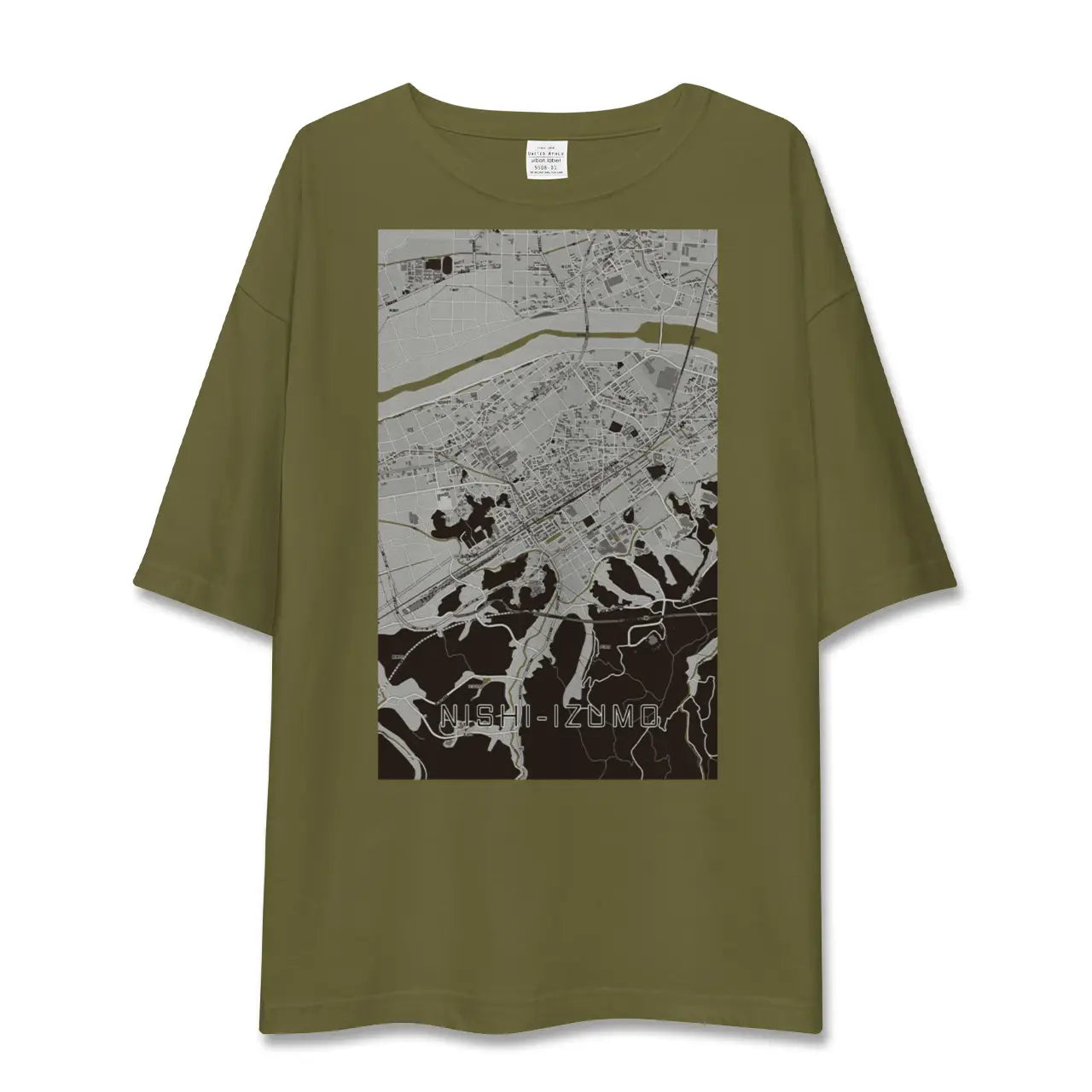 【西出雲(島根県)】地図柄ビッグシルエットTシャツ
