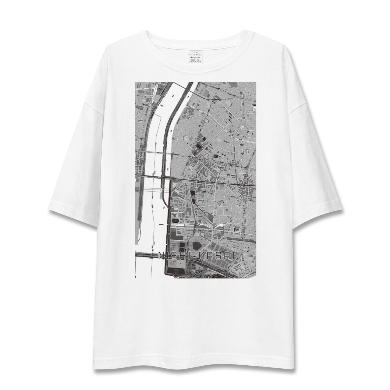 【西葛西(東京都)】地図柄ビッグシルエットTシャツ