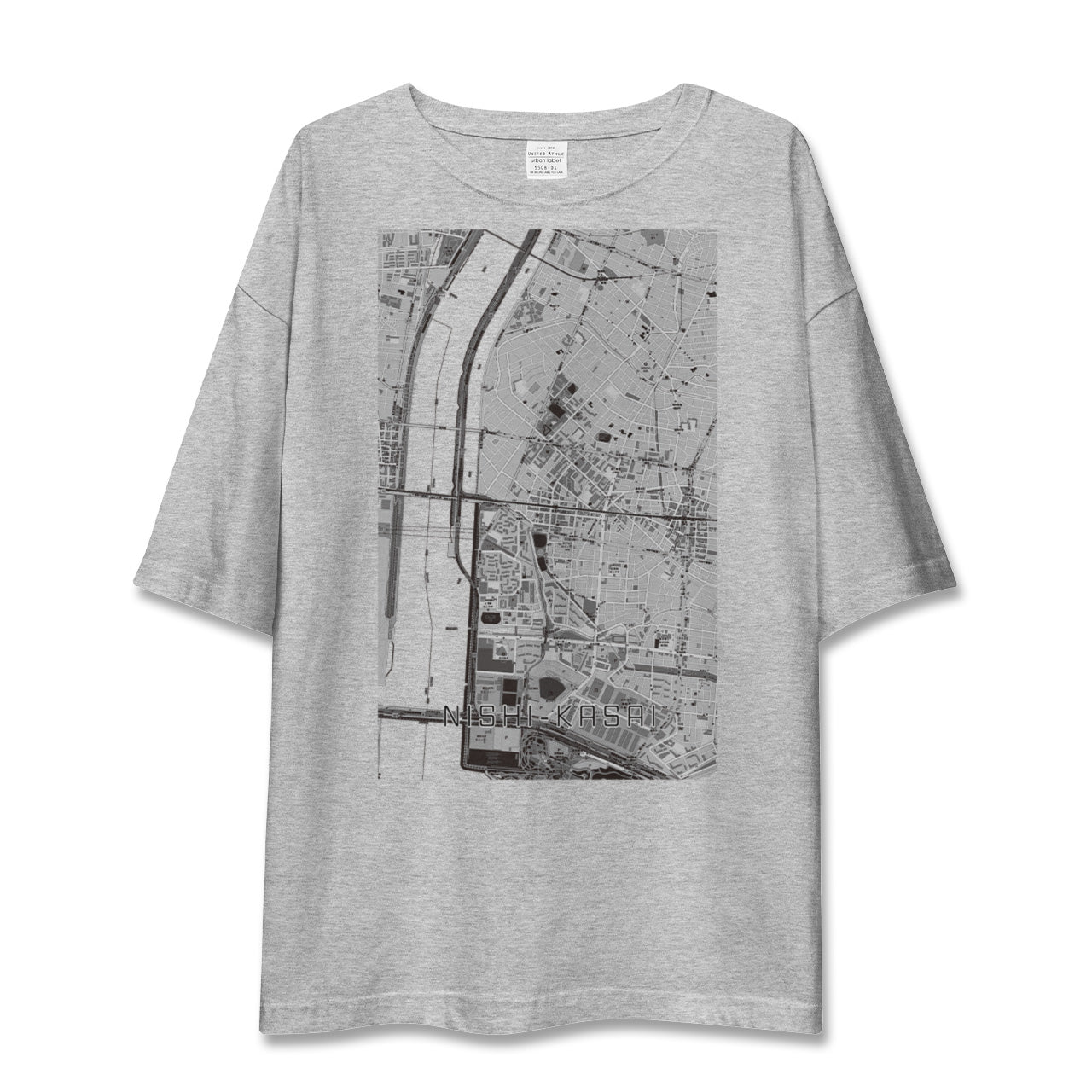 【西葛西(東京都)】地図柄ビッグシルエットTシャツ