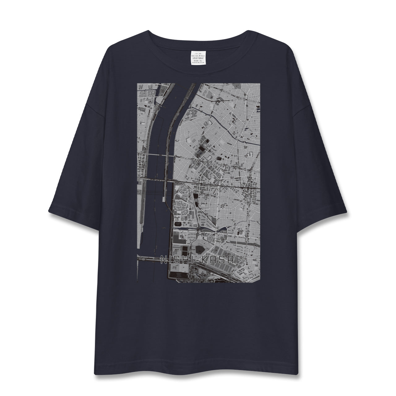 【西葛西(東京都)】地図柄ビッグシルエットTシャツ