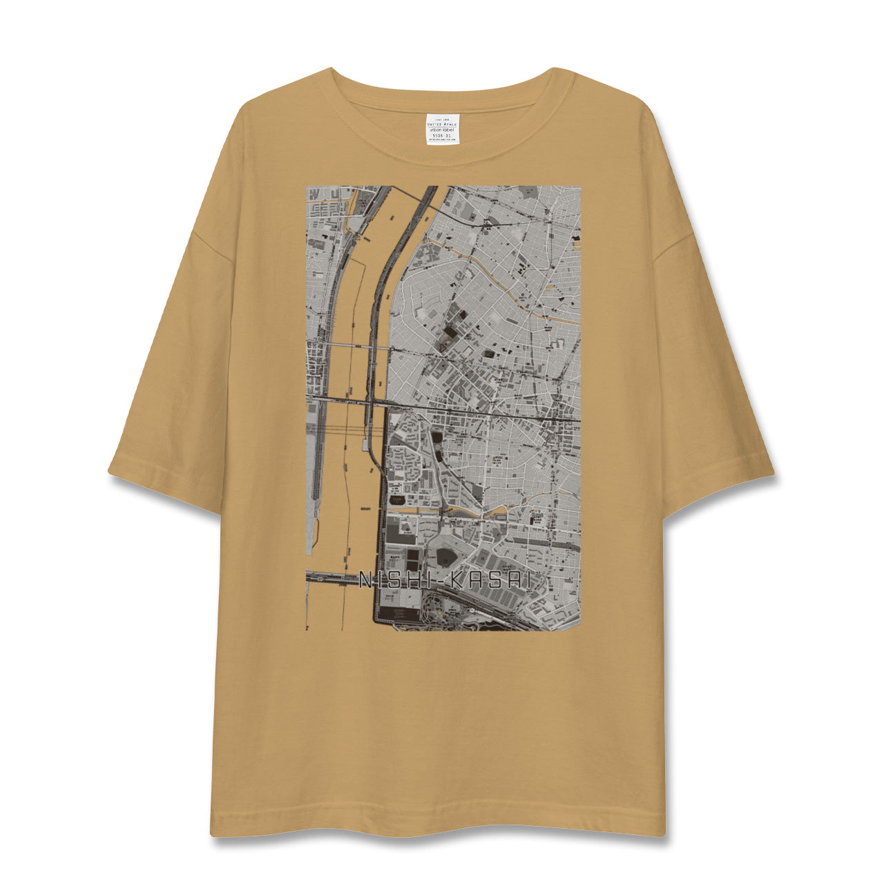 【西葛西(東京都)】地図柄ビッグシルエットTシャツ