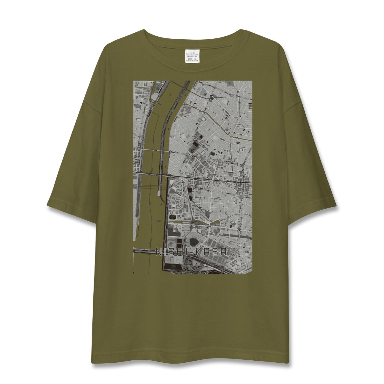 【西葛西(東京都)】地図柄ビッグシルエットTシャツ