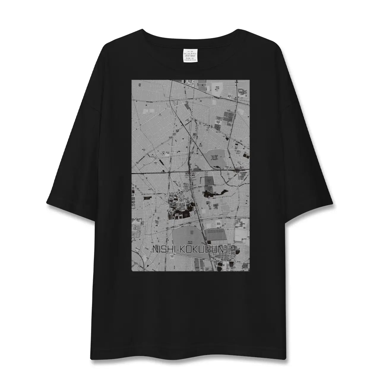 【西国分寺(東京都)】地図柄ビッグシルエットTシャツ