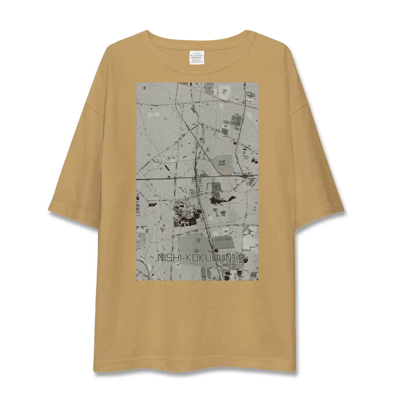 【西国分寺(東京都)】地図柄ビッグシルエットTシャツ