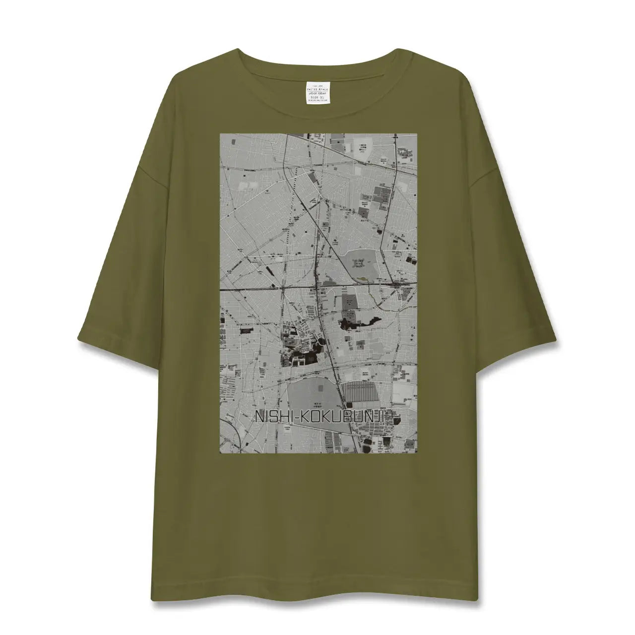 【西国分寺(東京都)】地図柄ビッグシルエットTシャツ