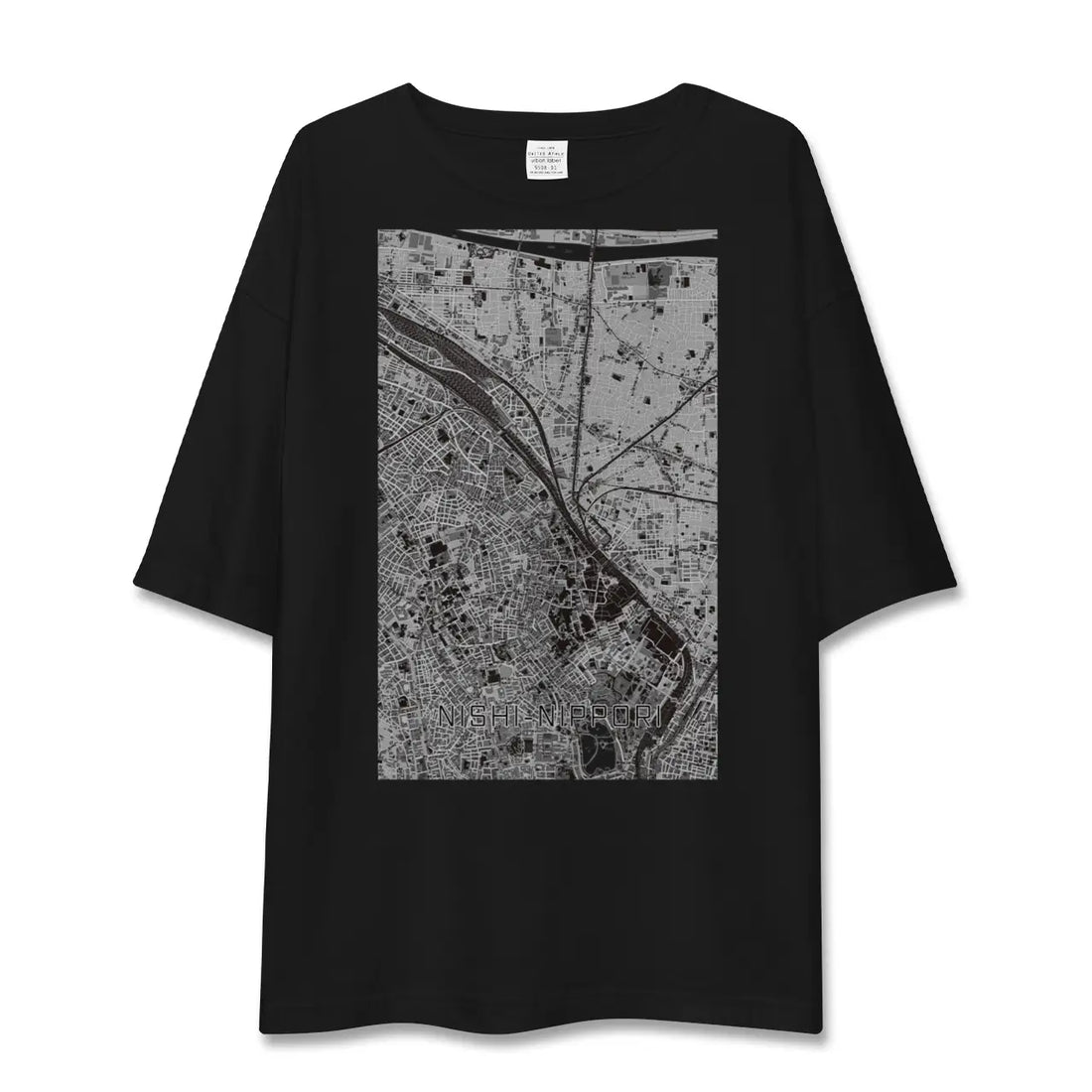 【西日暮里(東京都)】地図柄ビッグシルエットTシャツ