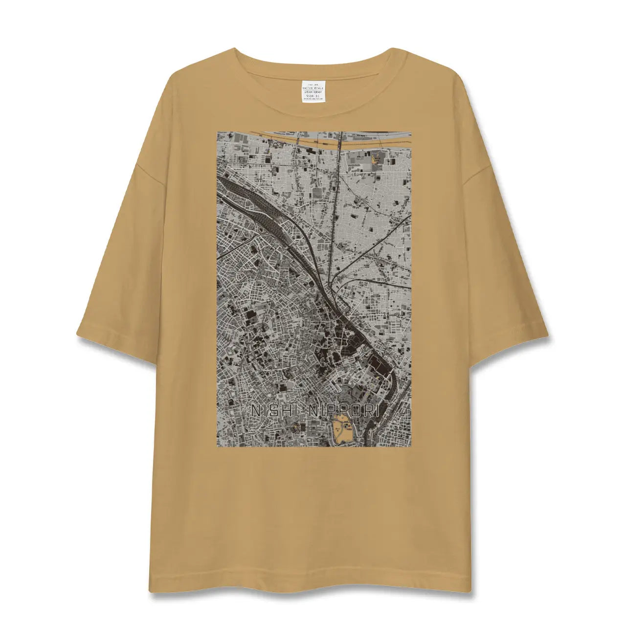 【西日暮里(東京都)】地図柄ビッグシルエットTシャツ