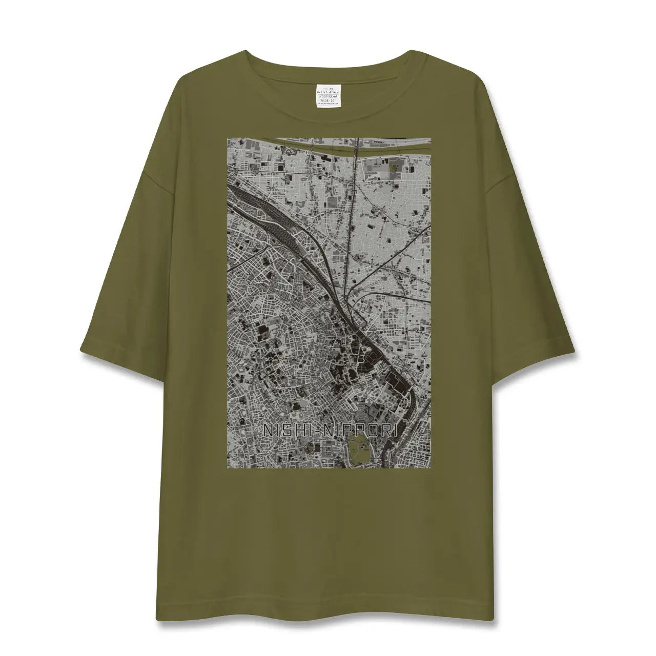 【西日暮里(東京都)】地図柄ビッグシルエットTシャツ