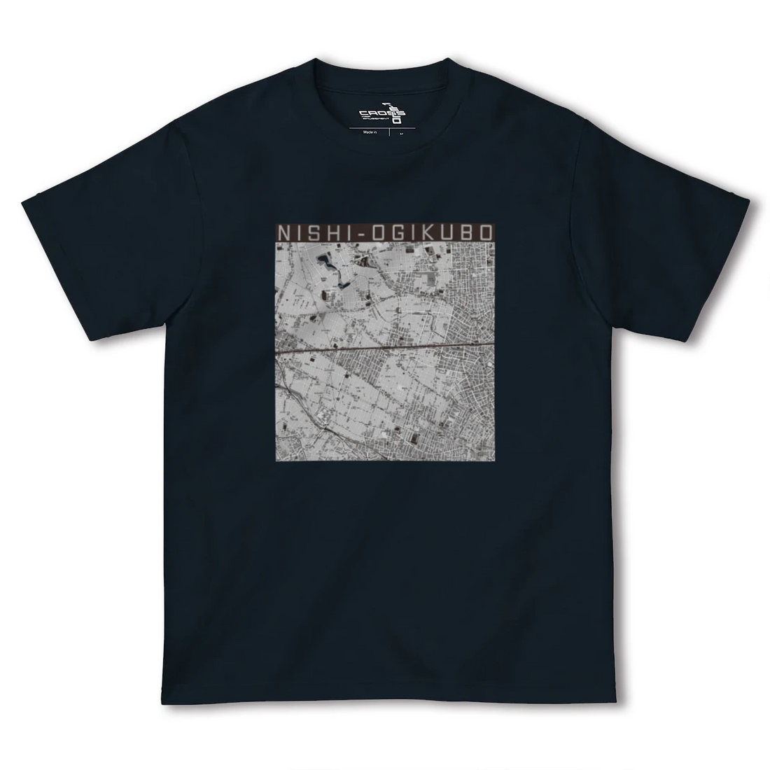 【西荻窪2(東京都)】地図柄ヘビーウェイトTシャツ