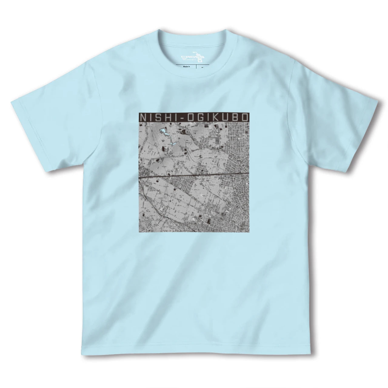 【西荻窪2(東京都)】地図柄ヘビーウェイトTシャツ