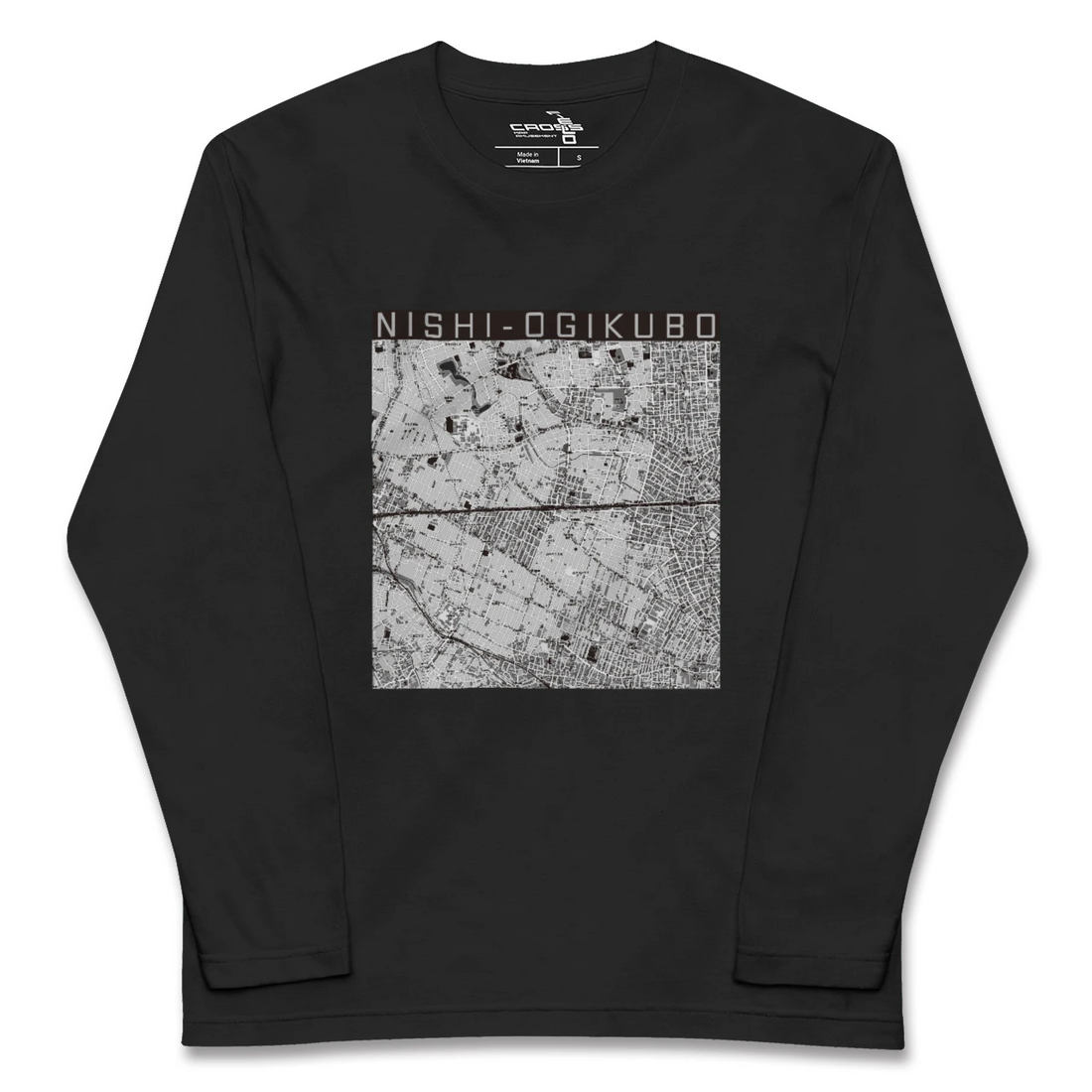 【西荻窪2(東京都)】地図柄ロングスリーブTシャツ