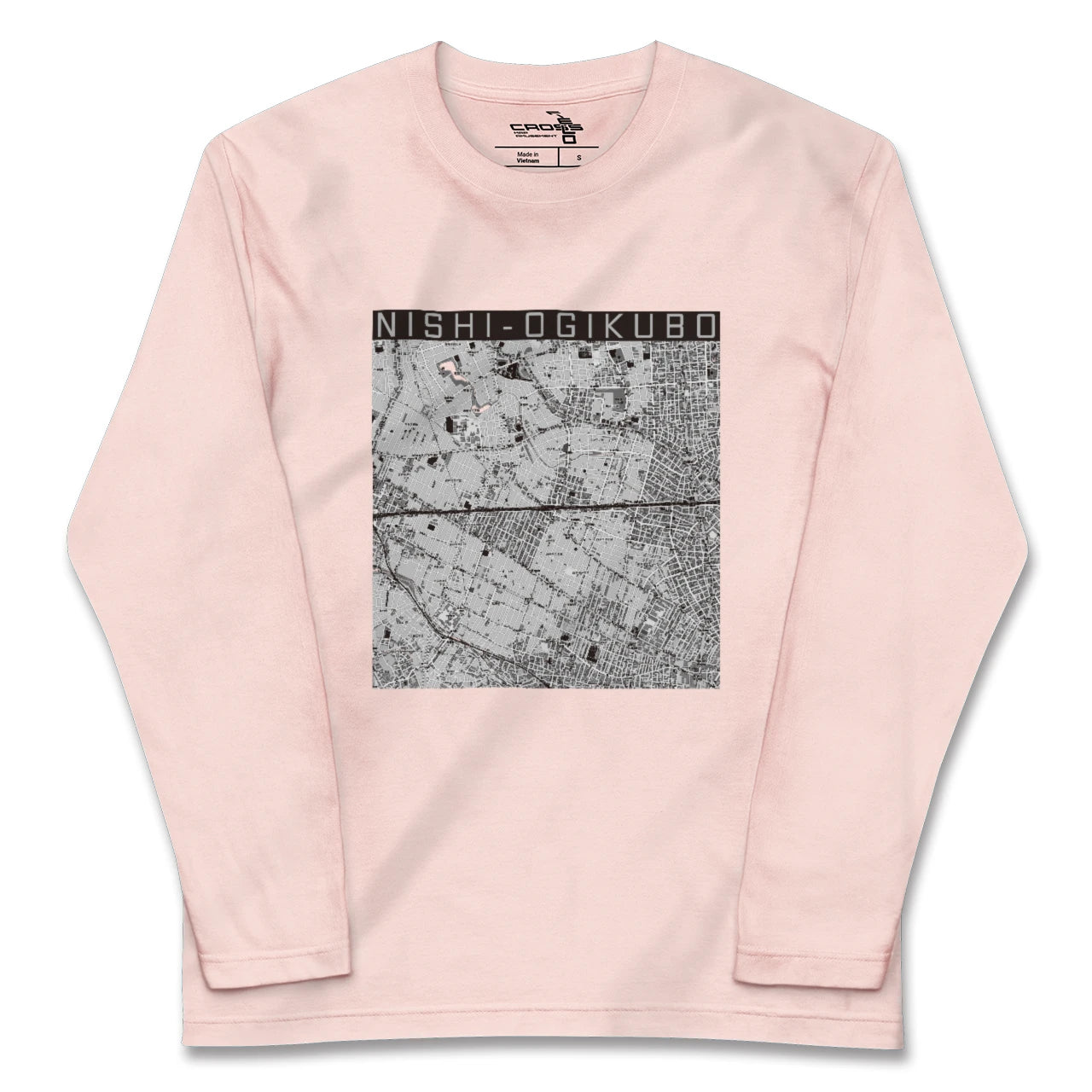 【西荻窪2(東京都)】地図柄ロングスリーブTシャツ