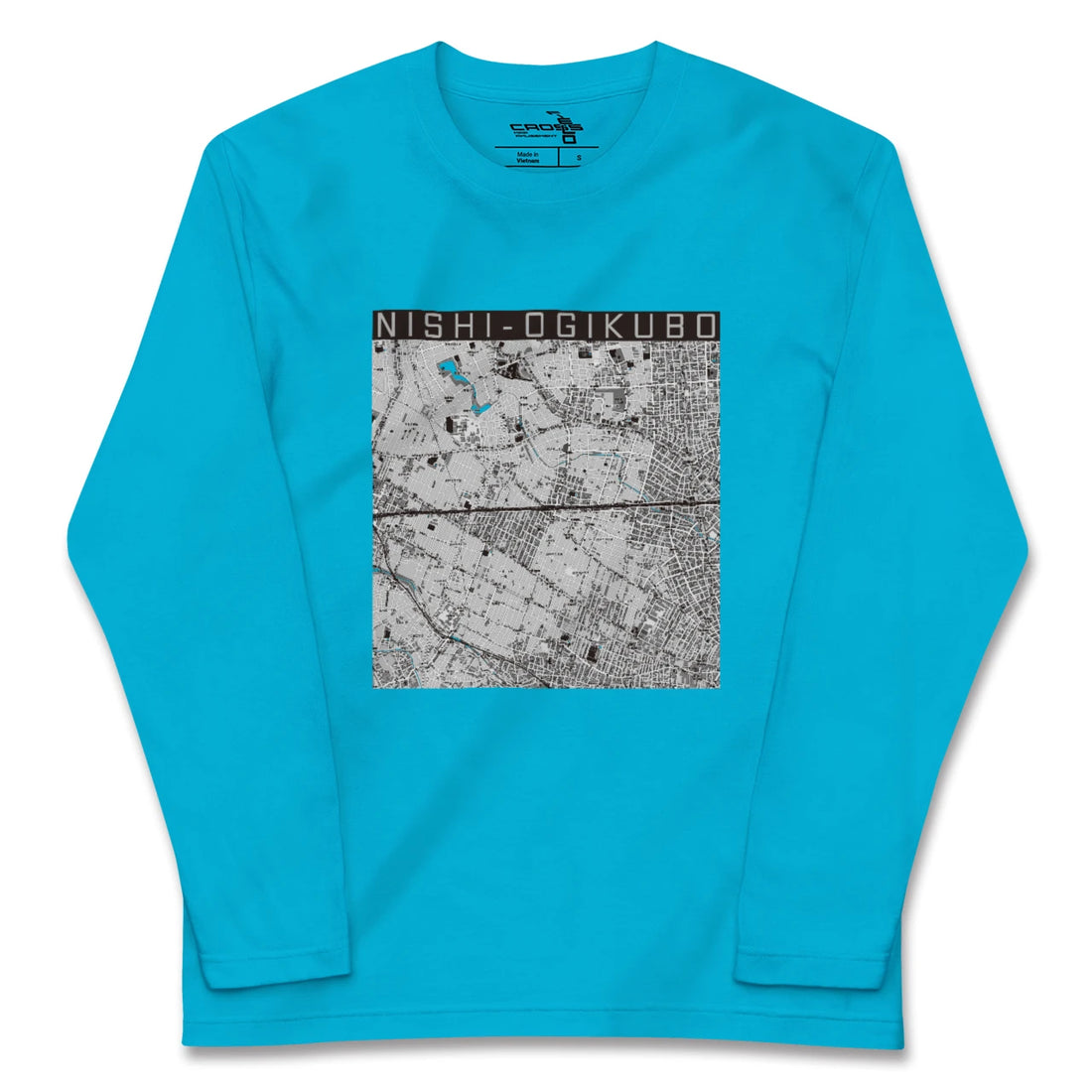 【西荻窪2(東京都)】地図柄ロングスリーブTシャツ