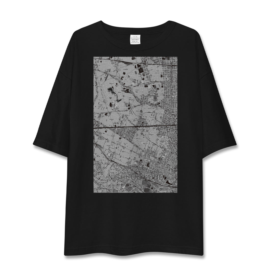 【西荻窪2(東京都)】地図柄ビッグシルエットTシャツ