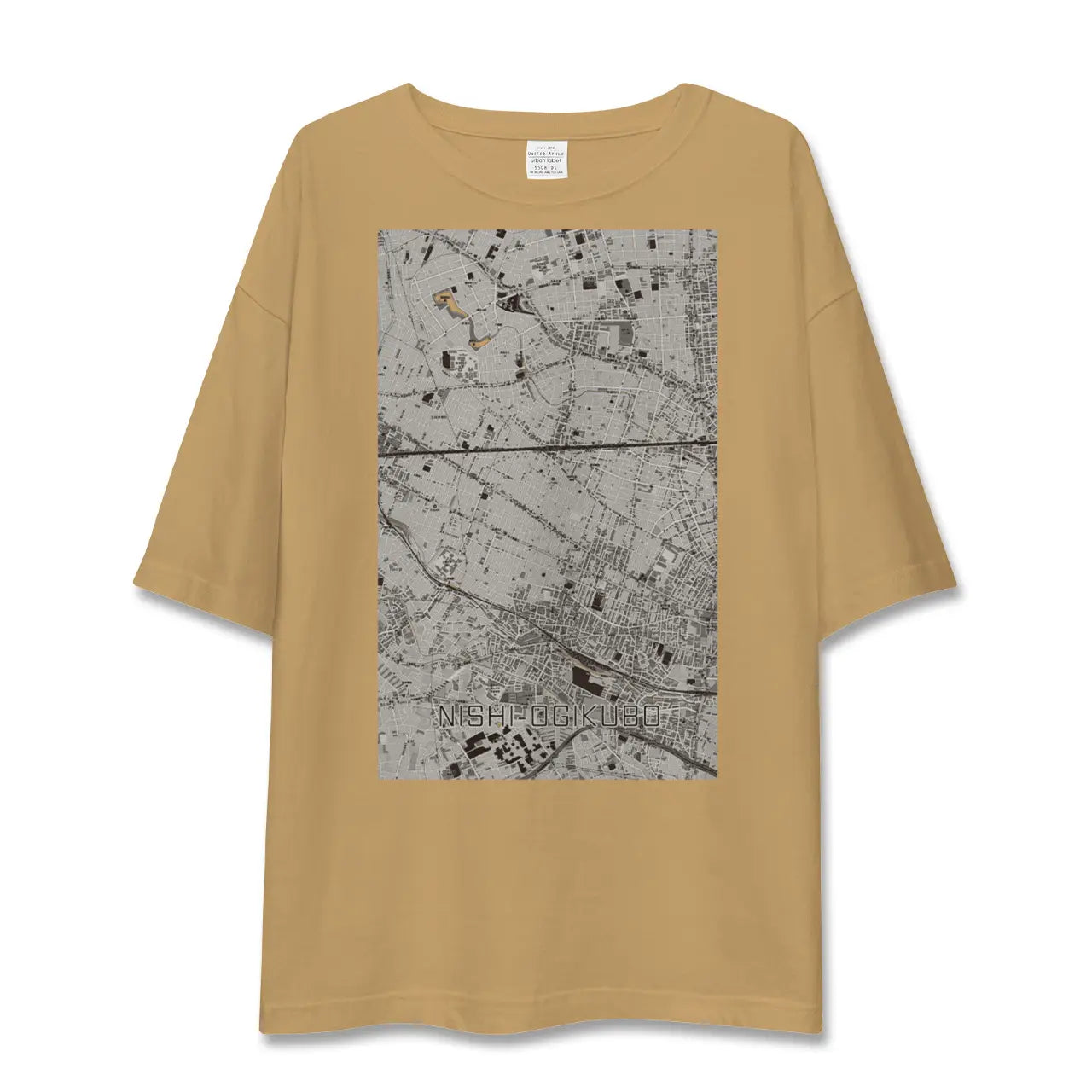 【西荻窪(東京都)】地図柄ビッグシルエットTシャツ