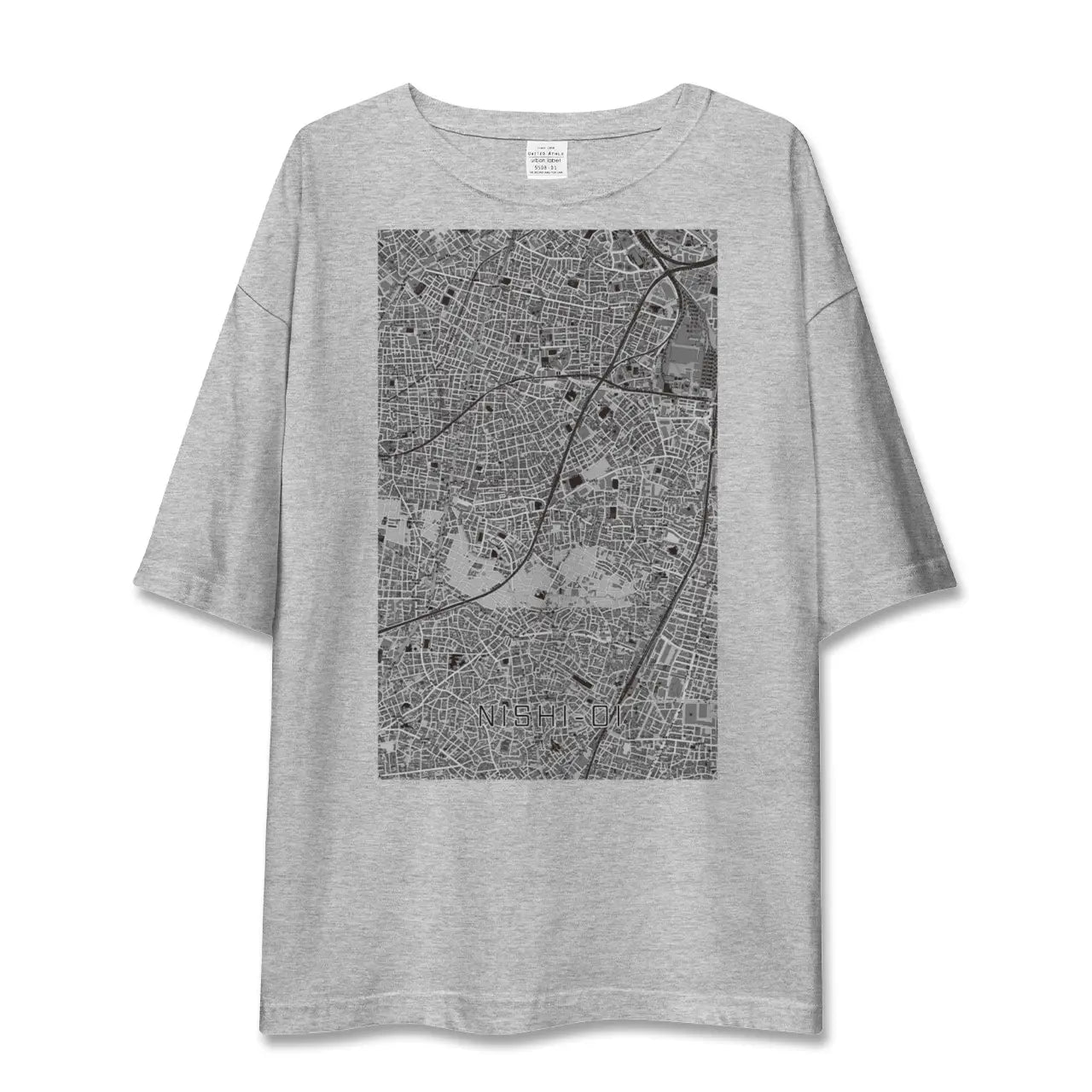 【西大井(東京都)】地図柄ビッグシルエットTシャツ