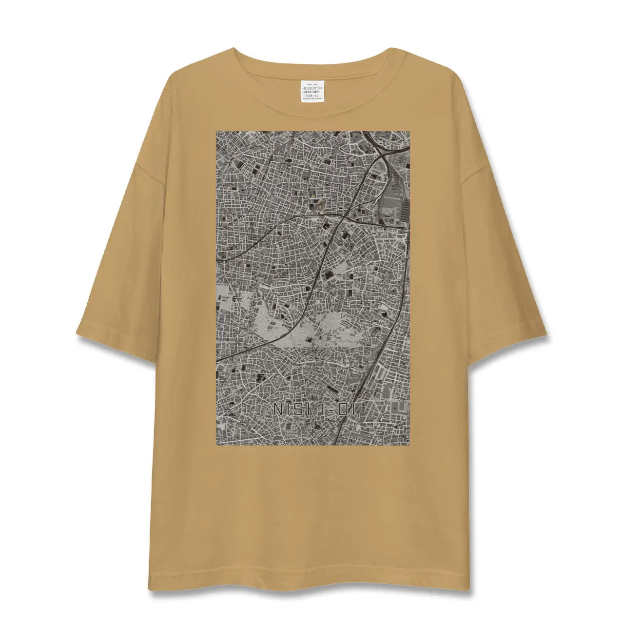 【西大井(東京都)】地図柄ビッグシルエットTシャツ