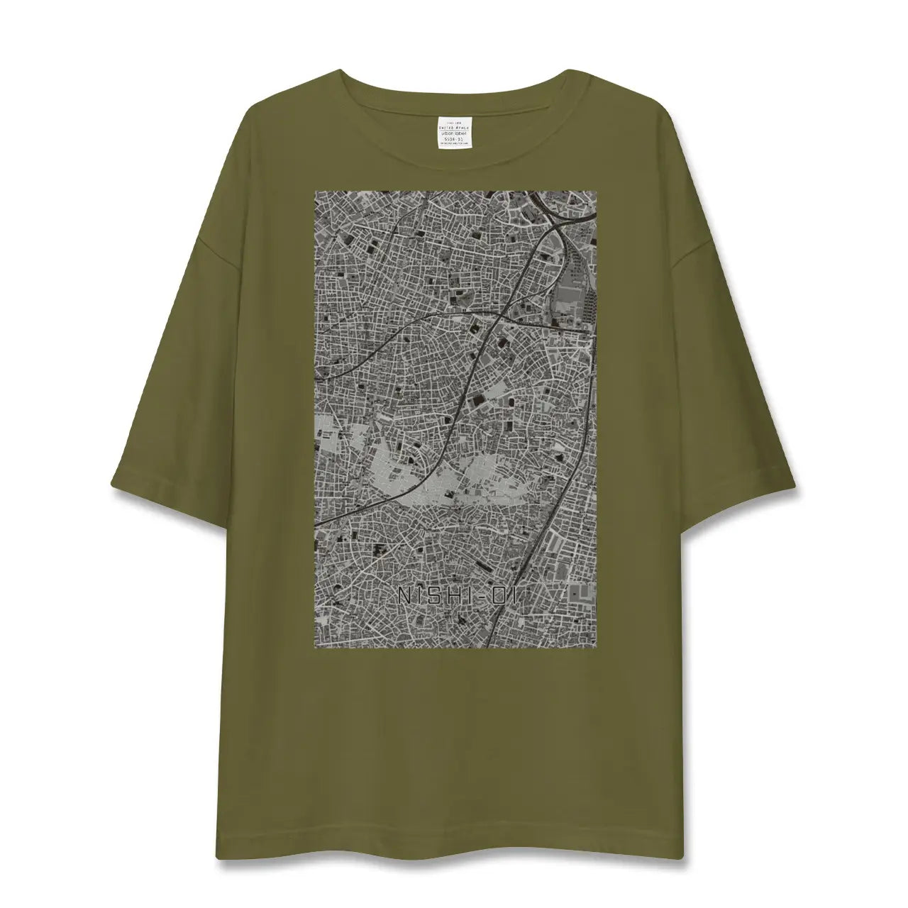 【西大井(東京都)】地図柄ビッグシルエットTシャツ