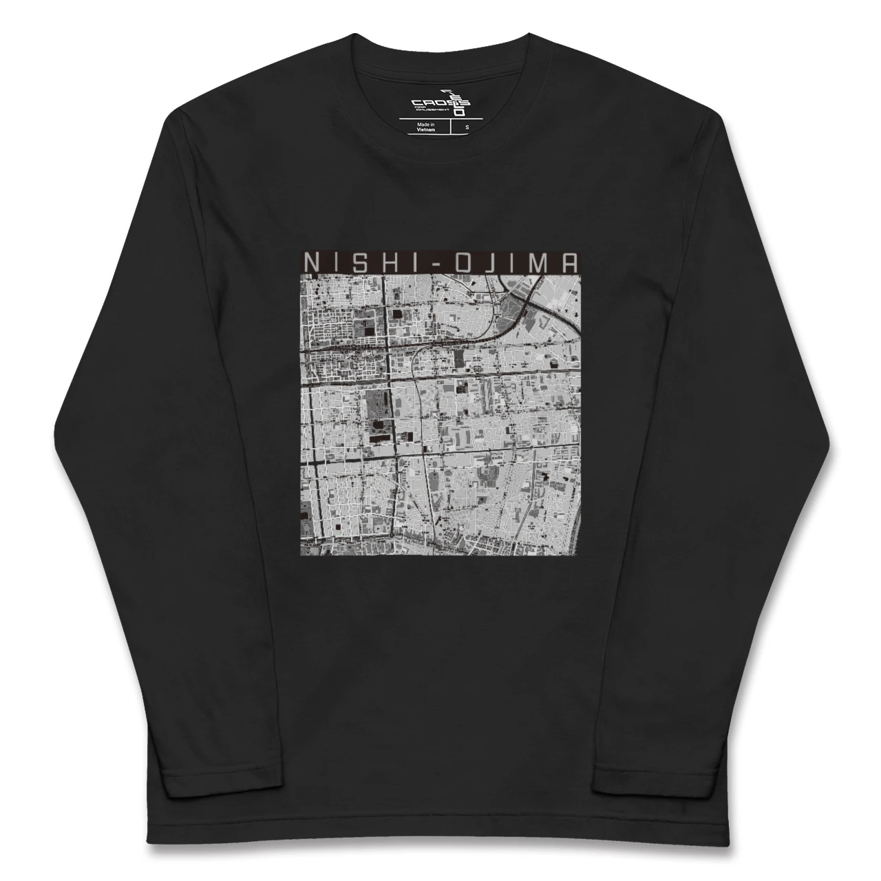 【西大島(東京都)】地図柄ロングスリーブTシャツ