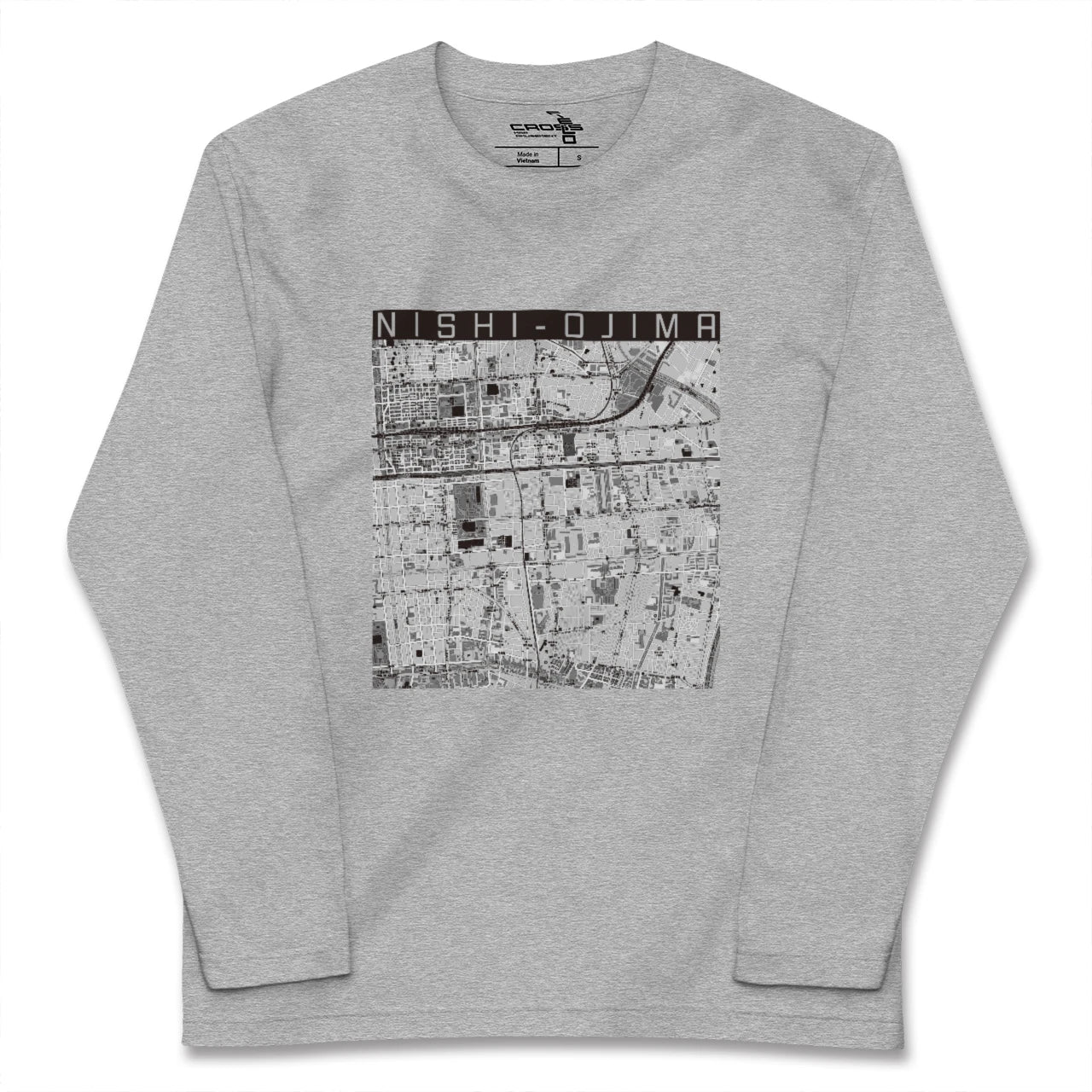 【西大島(東京都)】地図柄ロングスリーブTシャツ