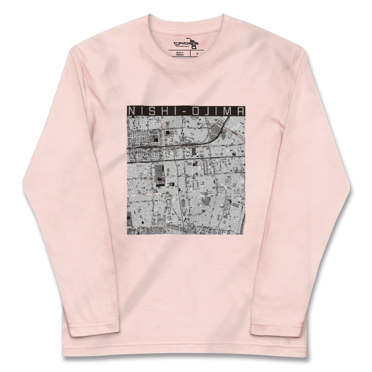 【西大島(東京都)】地図柄ロングスリーブTシャツ