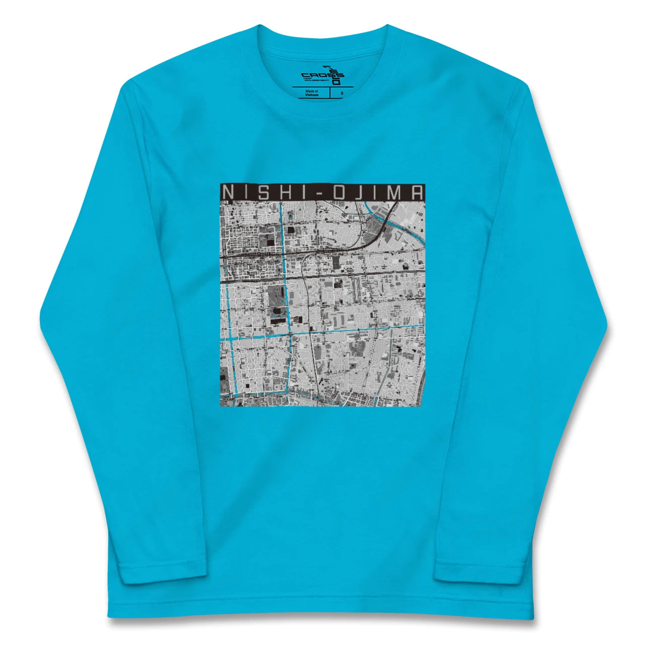 【西大島(東京都)】地図柄ロングスリーブTシャツ