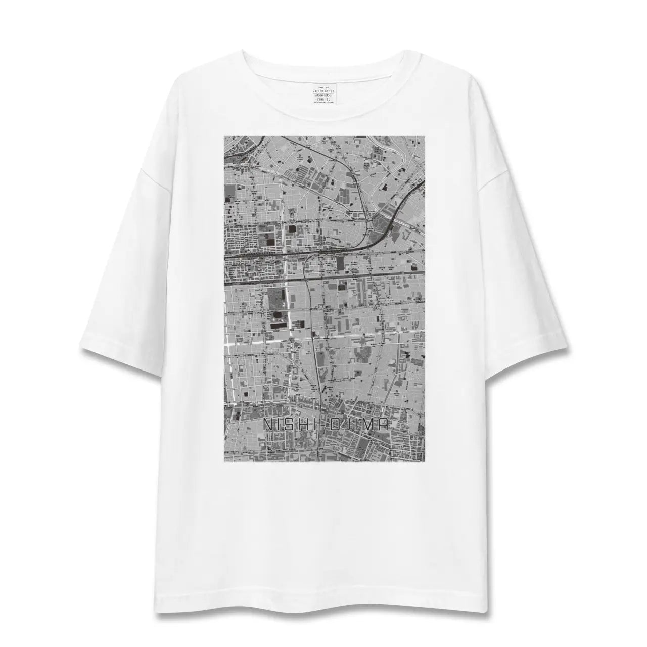 【西大島(東京都)】地図柄ビッグシルエットTシャツ