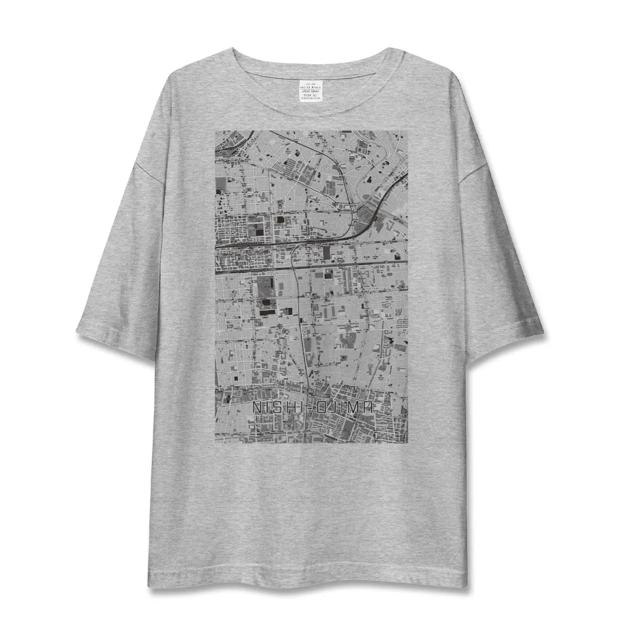 【西大島(東京都)】地図柄ビッグシルエットTシャツ
