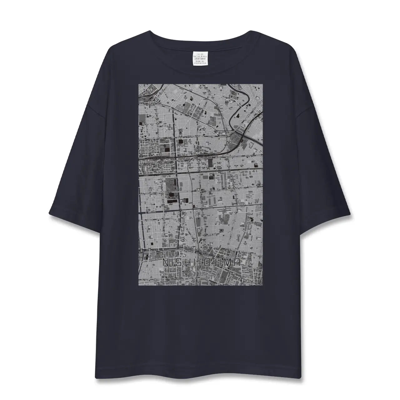 【西大島(東京都)】地図柄ビッグシルエットTシャツ