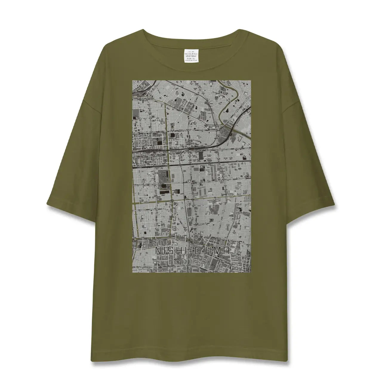 【西大島(東京都)】地図柄ビッグシルエットTシャツ