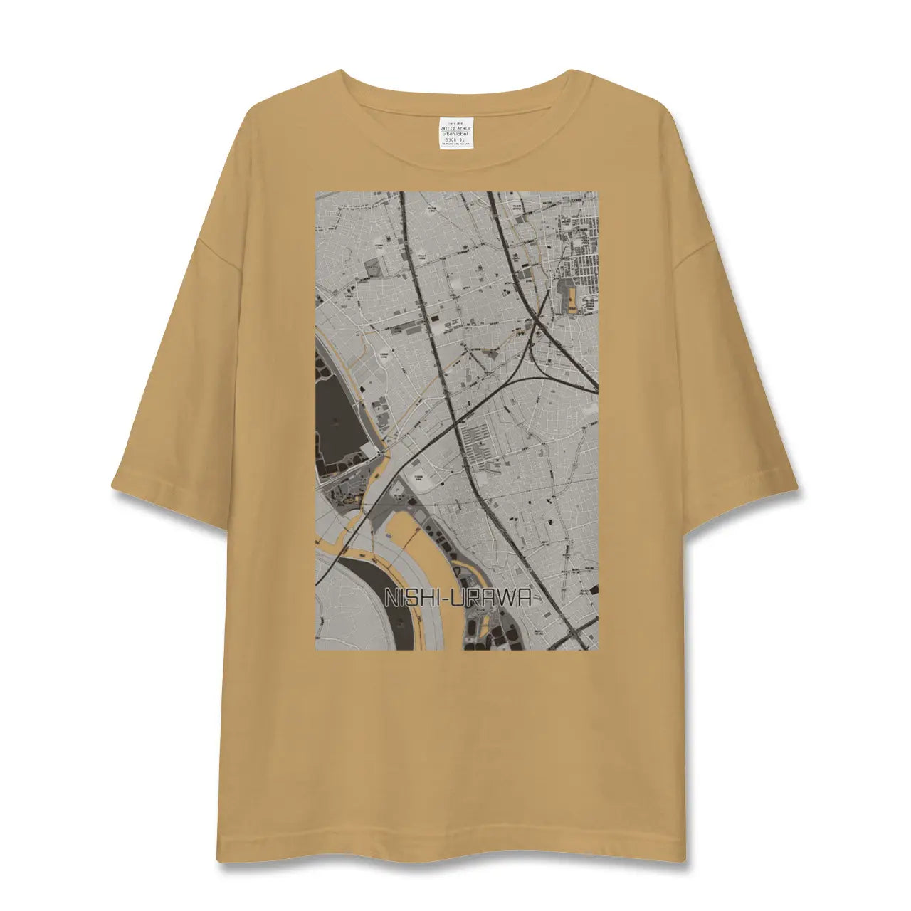 【西浦和(埼玉県)】地図柄ビッグシルエットTシャツ