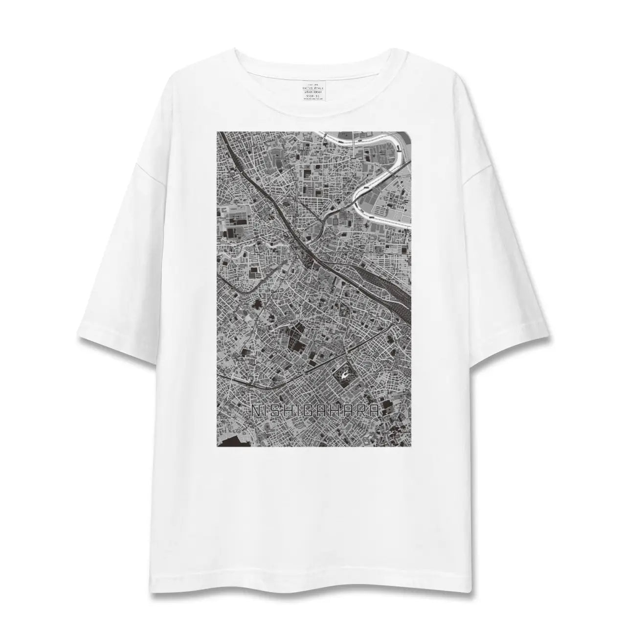 【西ケ原(東京都)】地図柄ビッグシルエットTシャツ