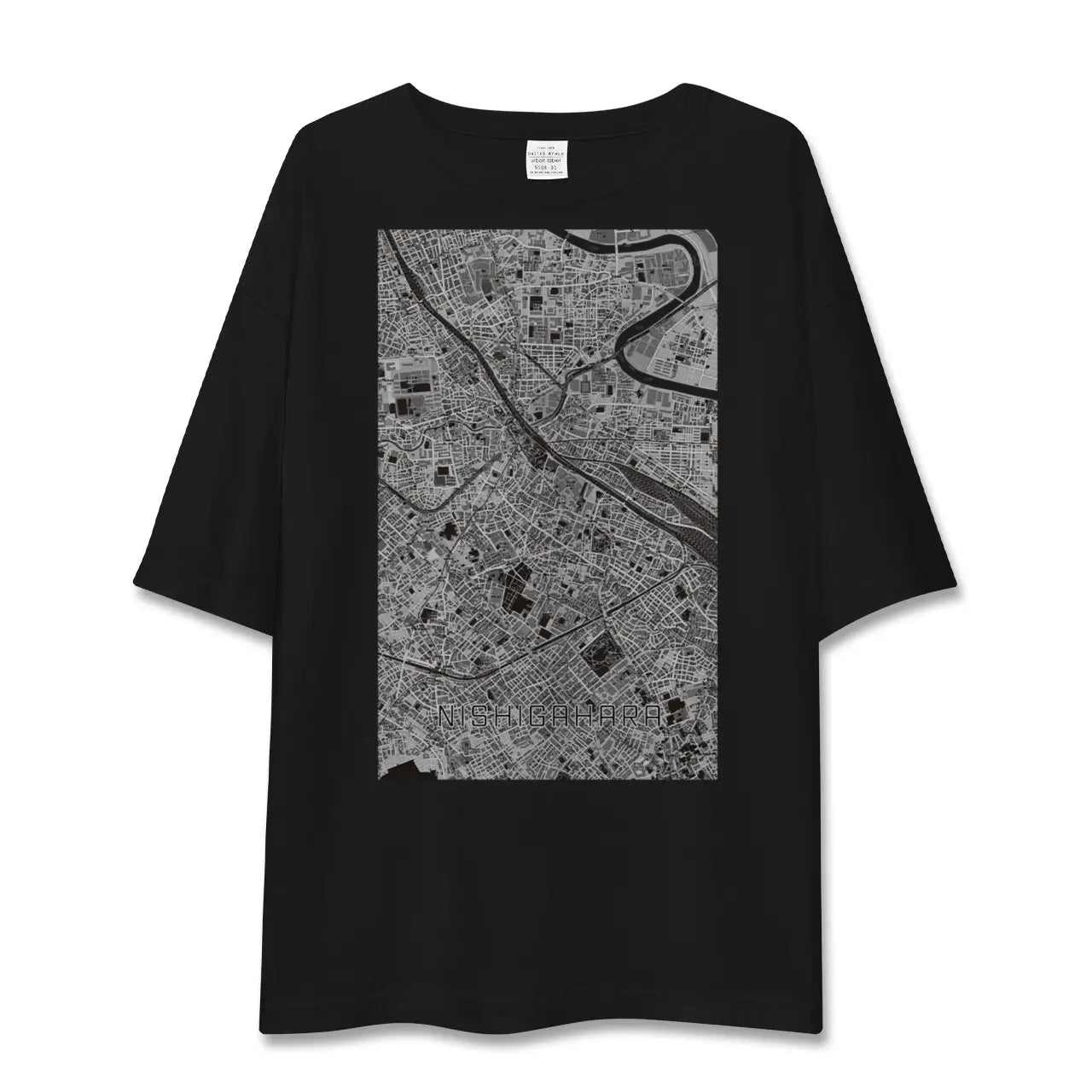 【西ケ原(東京都)】地図柄ビッグシルエットTシャツ