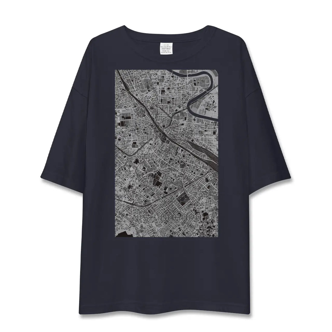 【西ケ原(東京都)】地図柄ビッグシルエットTシャツ