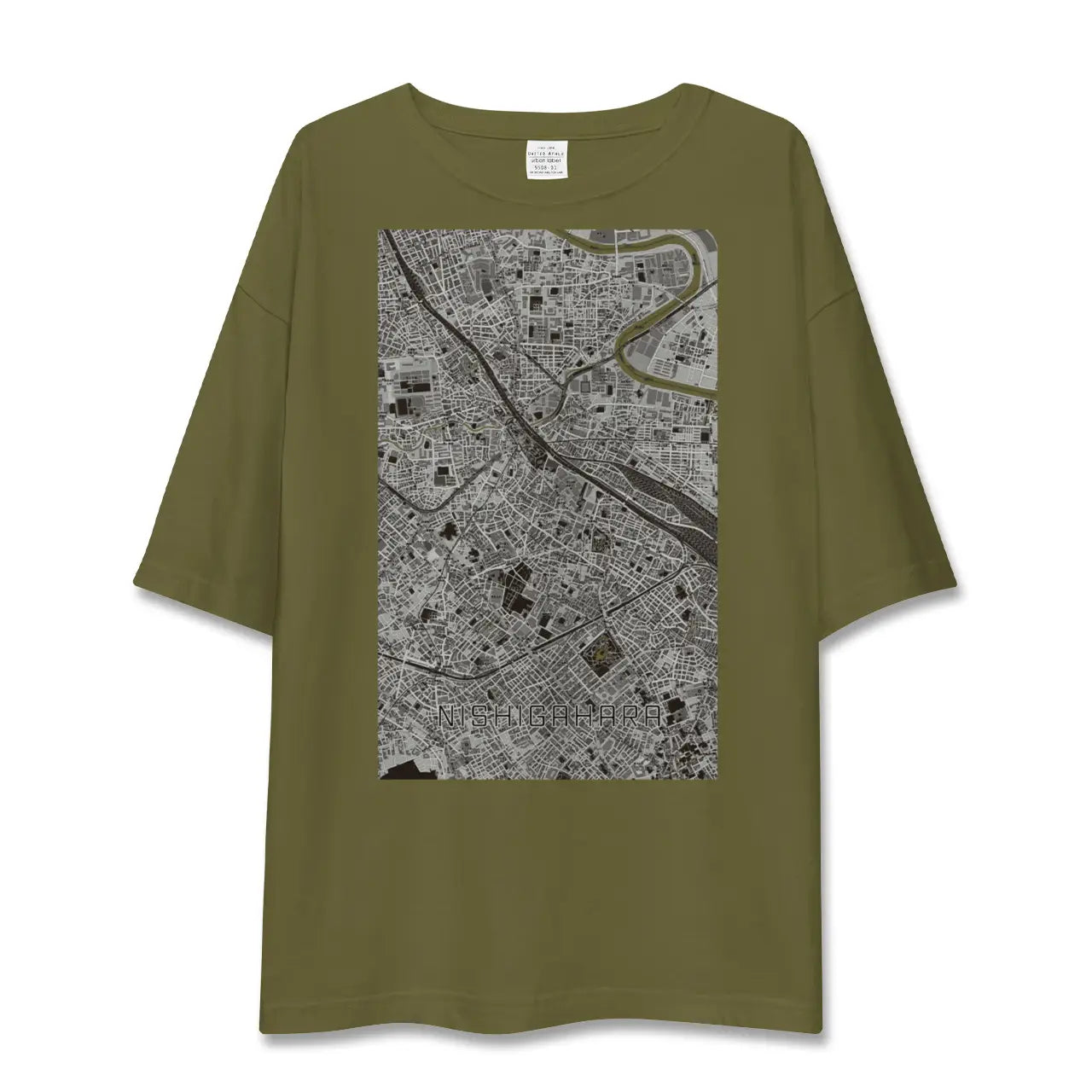 【西ケ原(東京都)】地図柄ビッグシルエットTシャツ