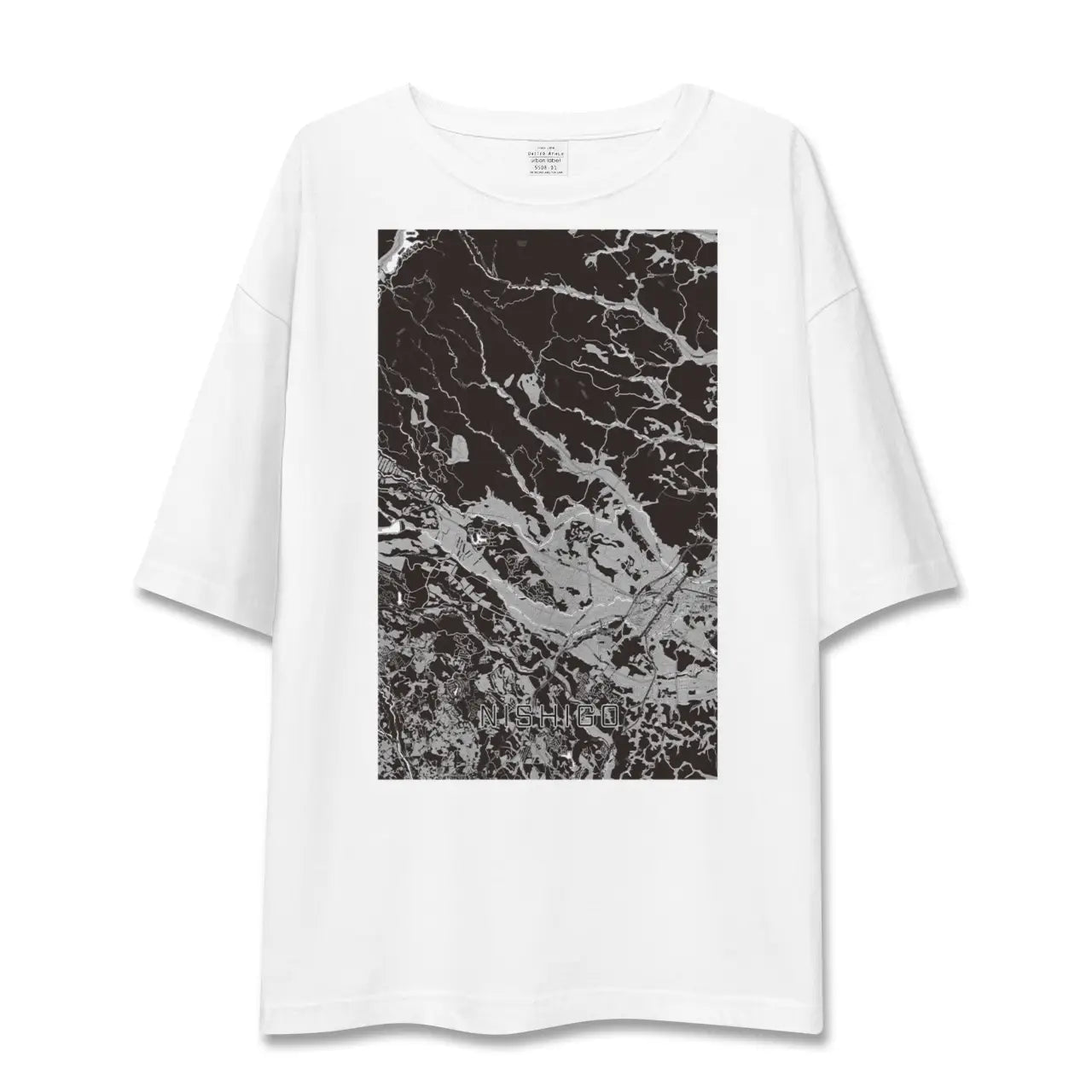 【西郷(福島県)】地図柄ビッグシルエットTシャツ