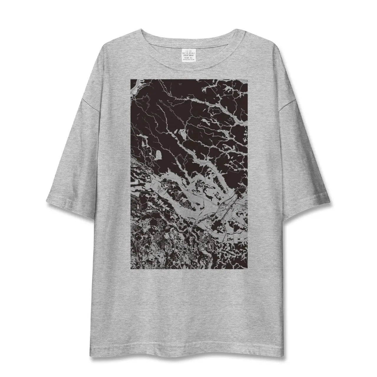 【西郷(福島県)】地図柄ビッグシルエットTシャツ